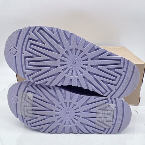 UGG Disquette Genuine Shearling Platform Fur Slide Slipper Sage Blossom Wms US 7 - Picture 11 of 13